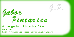 gabor pintarics business card